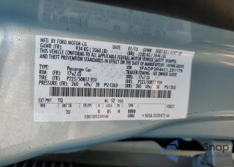 2013 Ford Focus Bev from USA, damaged, VIN 1FADP3R44DL251179